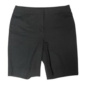 Chico's Classic Black Bermuda Shorts Size 10
